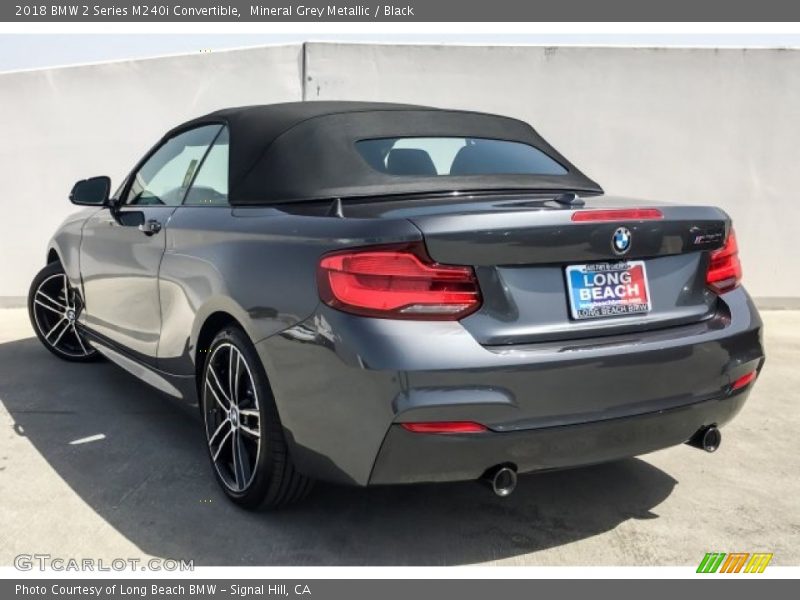 Mineral Grey Metallic / Black 2018 BMW 2 Series M240i Convertible