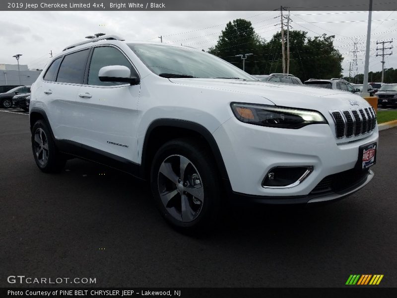 Bright White / Black 2019 Jeep Cherokee Limited 4x4