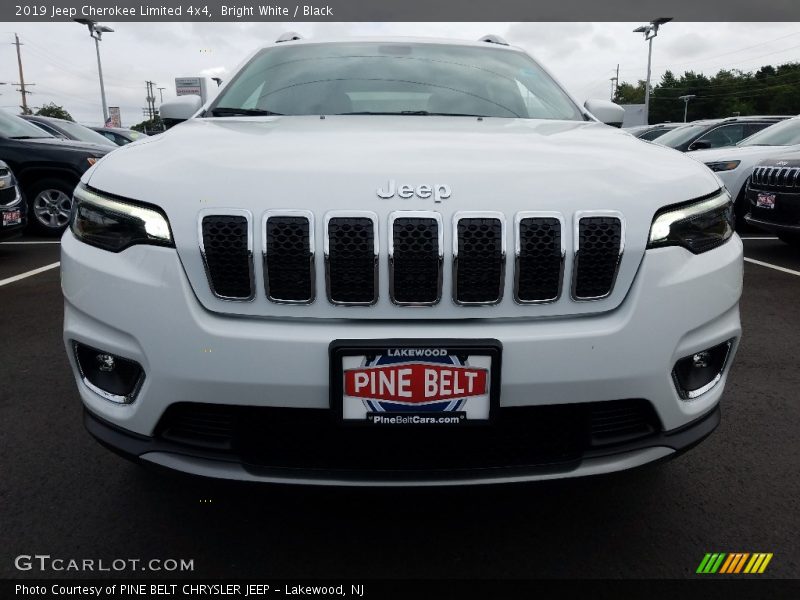 Bright White / Black 2019 Jeep Cherokee Limited 4x4