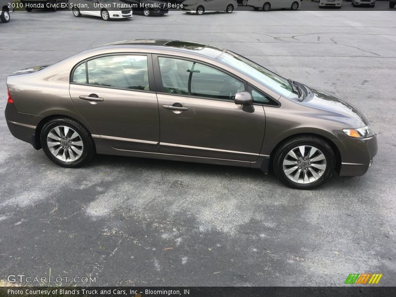 Urban Titanium Metallic / Beige 2010 Honda Civic EX Sedan