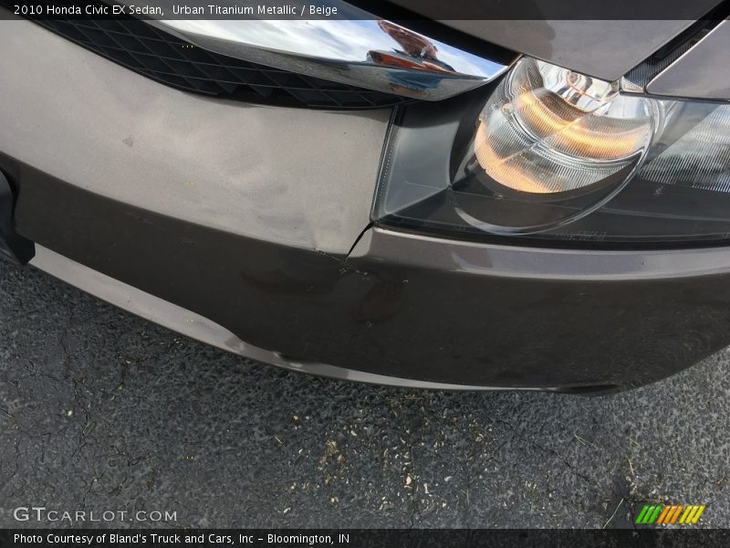 Urban Titanium Metallic / Beige 2010 Honda Civic EX Sedan