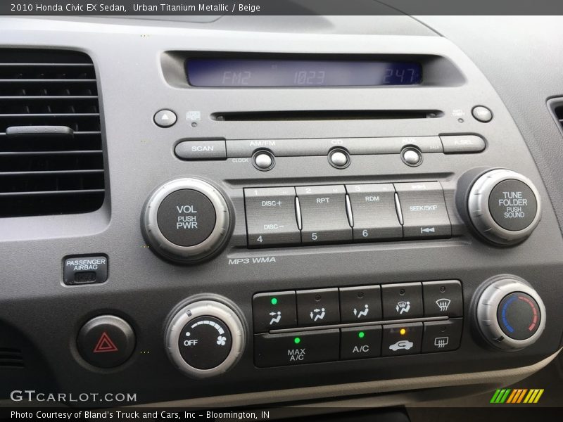 Urban Titanium Metallic / Beige 2010 Honda Civic EX Sedan
