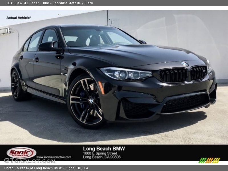 Black Sapphire Metallic / Black 2018 BMW M3 Sedan