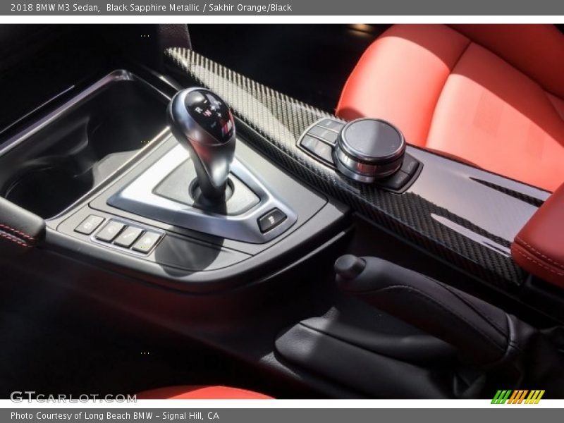 Black Sapphire Metallic / Sakhir Orange/Black 2018 BMW M3 Sedan