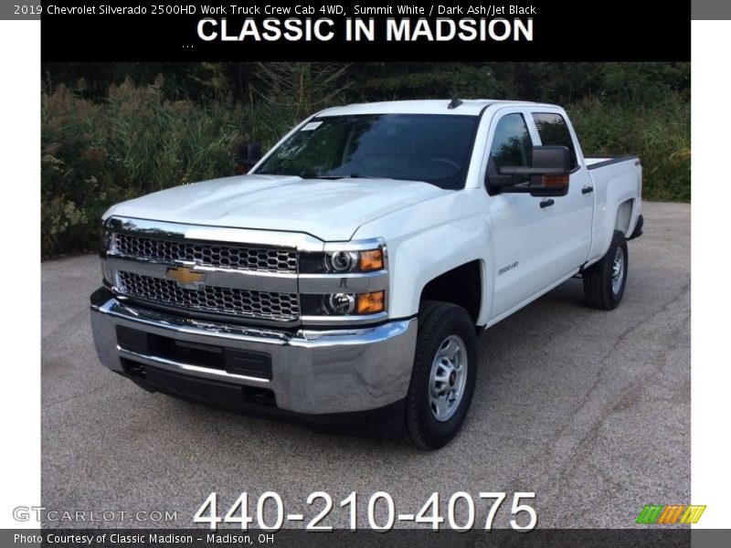 Summit White / Dark Ash/Jet Black 2019 Chevrolet Silverado 2500HD Work Truck Crew Cab 4WD
