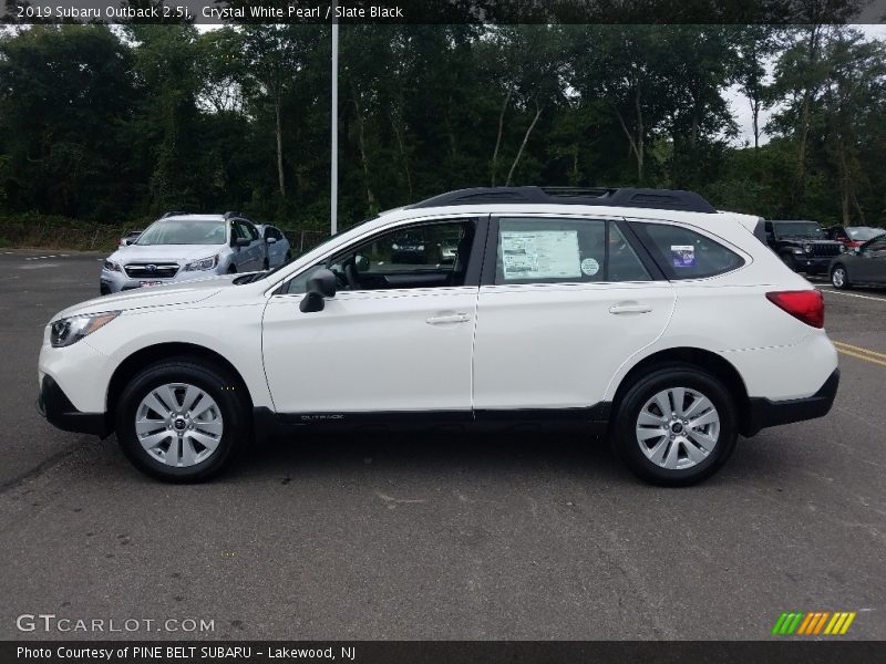 Crystal White Pearl / Slate Black 2019 Subaru Outback 2.5i