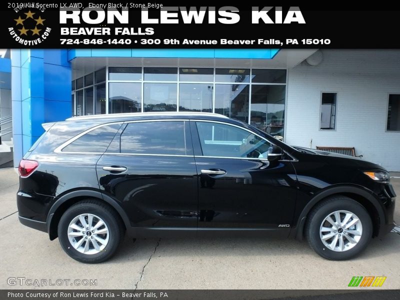 Ebony Black / Stone Beige 2019 Kia Sorento LX AWD
