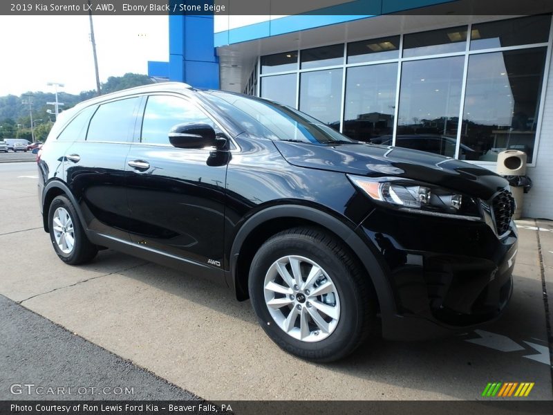 Ebony Black / Stone Beige 2019 Kia Sorento LX AWD