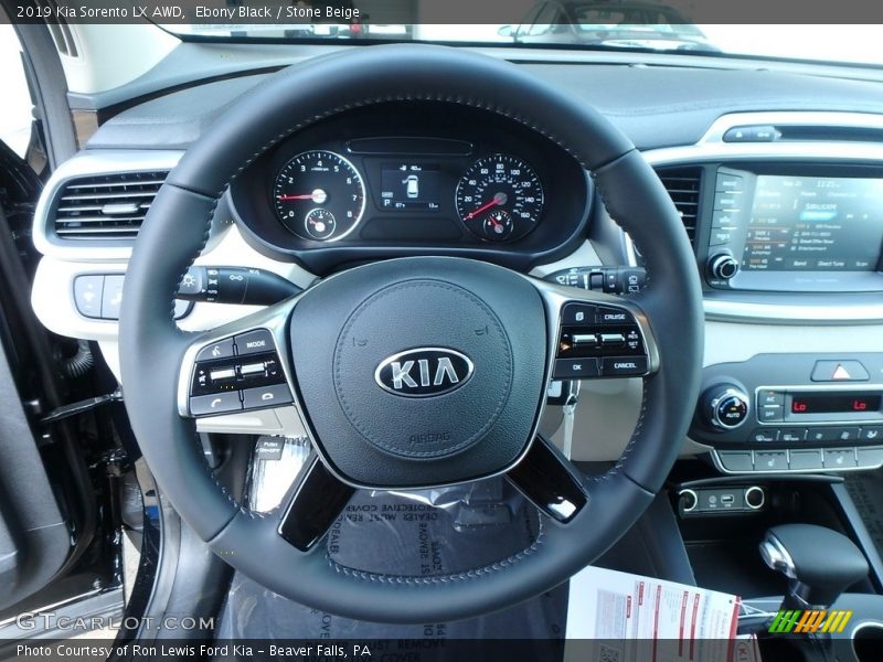 Ebony Black / Stone Beige 2019 Kia Sorento LX AWD