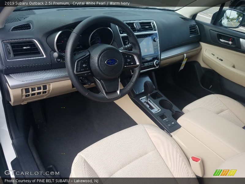 Crystal White Pearl / Warm Ivory 2019 Subaru Outback 2.5i Premium
