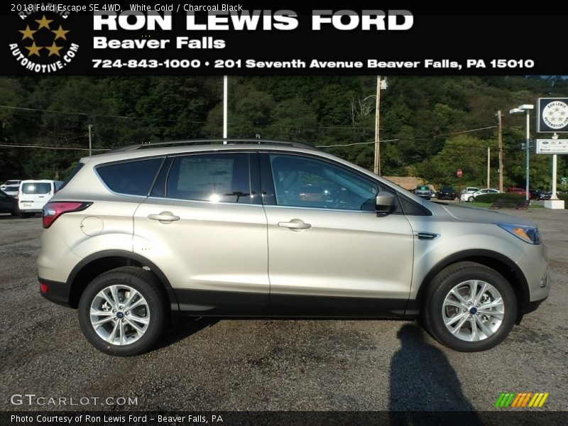White Gold / Charcoal Black 2018 Ford Escape SE 4WD