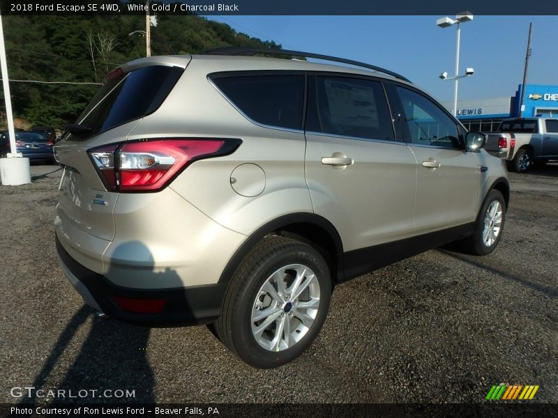 White Gold / Charcoal Black 2018 Ford Escape SE 4WD