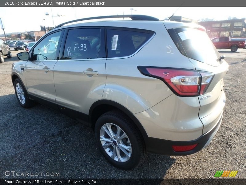 White Gold / Charcoal Black 2018 Ford Escape SE 4WD