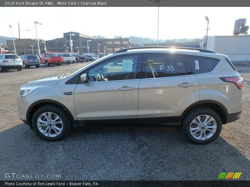 White Gold / Charcoal Black 2018 Ford Escape SE 4WD