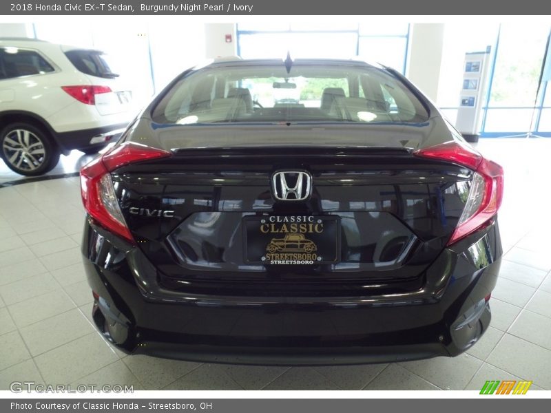 Burgundy Night Pearl / Ivory 2018 Honda Civic EX-T Sedan