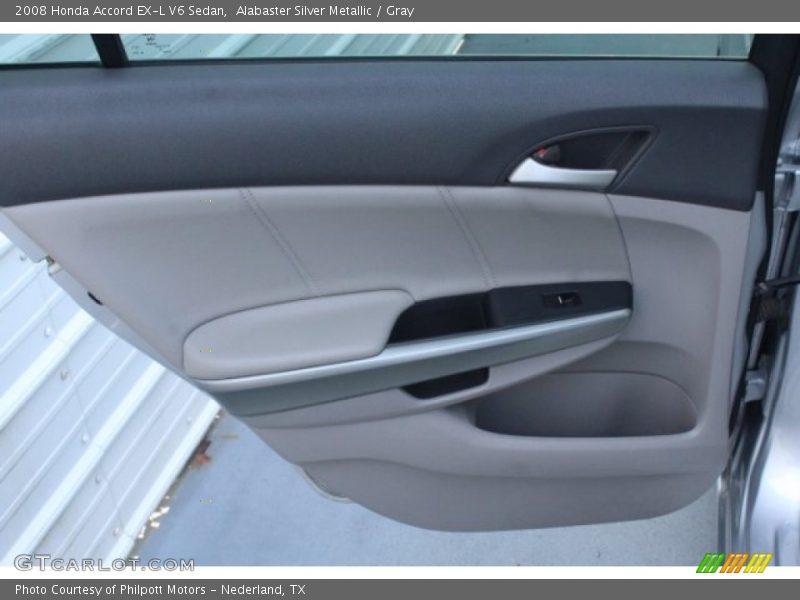 Alabaster Silver Metallic / Gray 2008 Honda Accord EX-L V6 Sedan