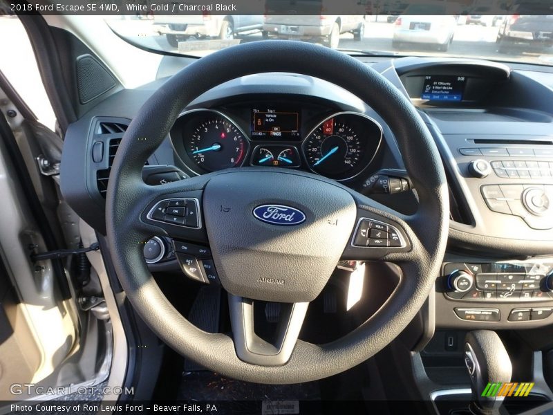 White Gold / Charcoal Black 2018 Ford Escape SE 4WD