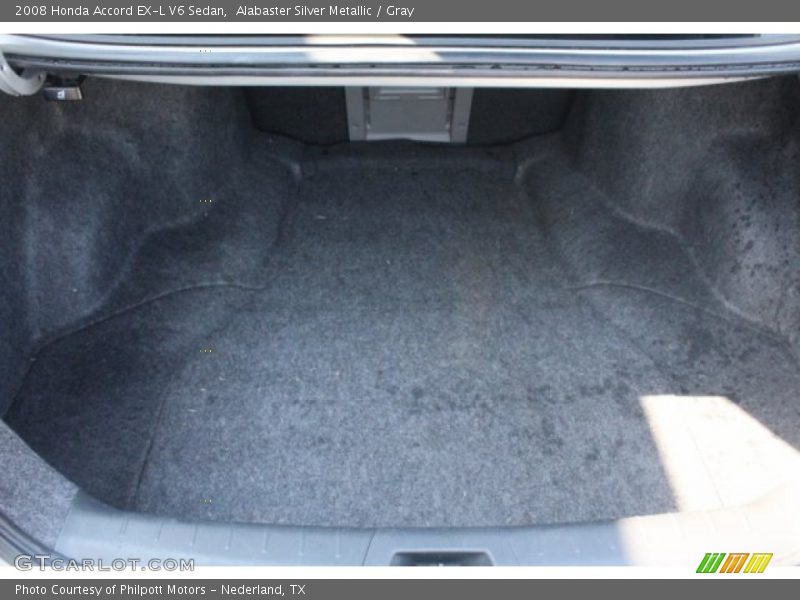 Alabaster Silver Metallic / Gray 2008 Honda Accord EX-L V6 Sedan