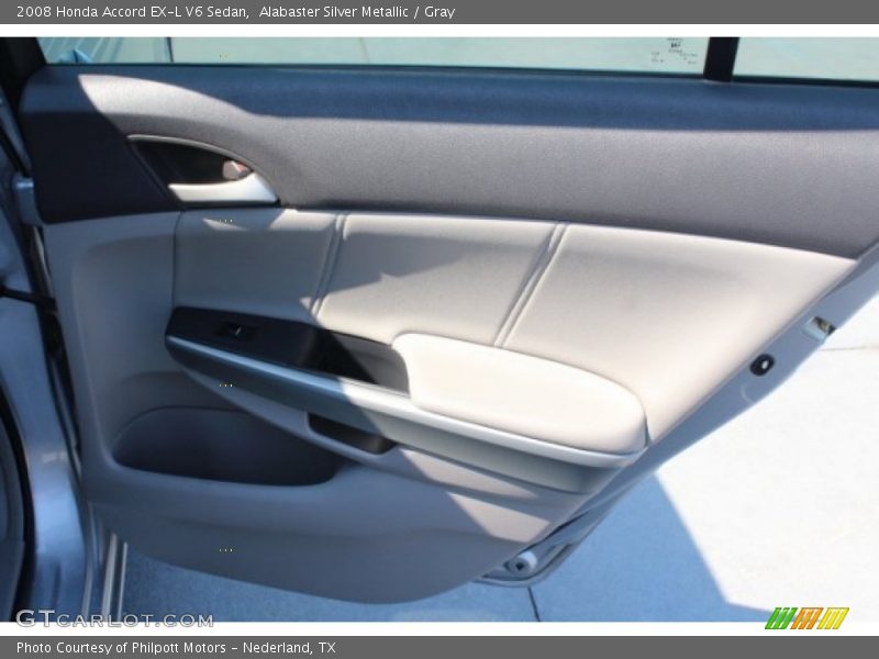 Alabaster Silver Metallic / Gray 2008 Honda Accord EX-L V6 Sedan