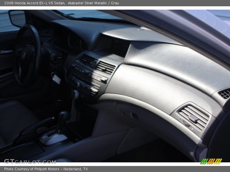 Alabaster Silver Metallic / Gray 2008 Honda Accord EX-L V6 Sedan