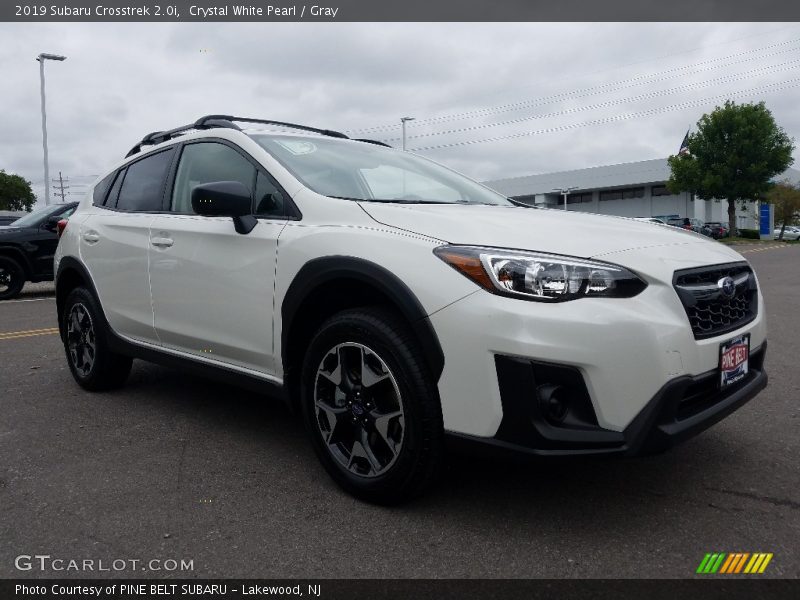 Crystal White Pearl / Gray 2019 Subaru Crosstrek 2.0i