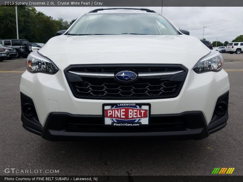 Crystal White Pearl / Gray 2019 Subaru Crosstrek 2.0i