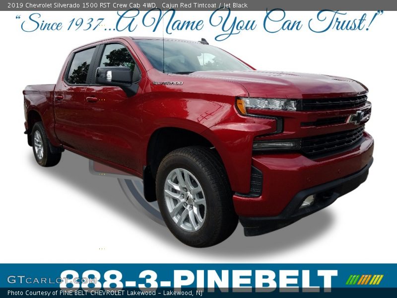 Cajun Red Tintcoat / Jet Black 2019 Chevrolet Silverado 1500 RST Crew Cab 4WD