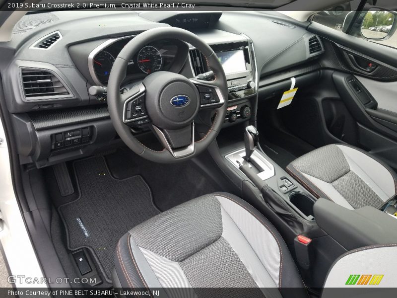 Crystal White Pearl / Gray 2019 Subaru Crosstrek 2.0i Premium