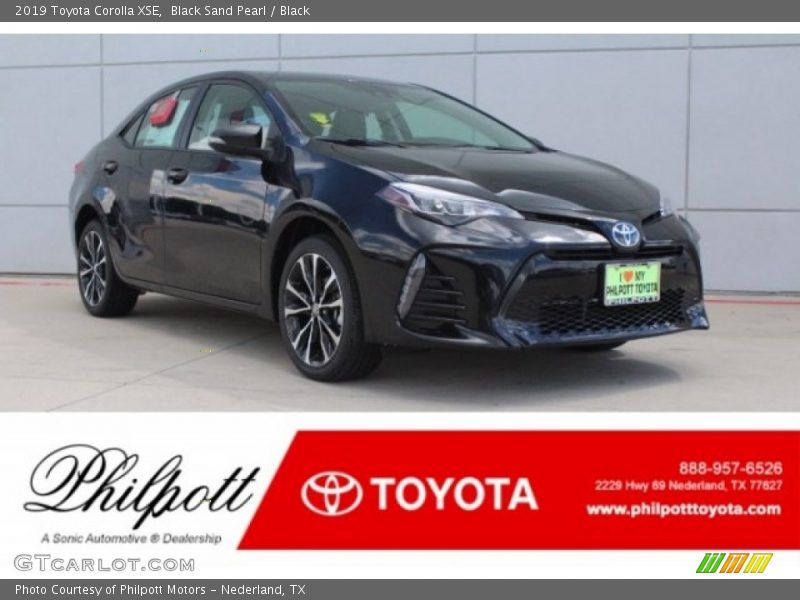 Black Sand Pearl / Black 2019 Toyota Corolla XSE