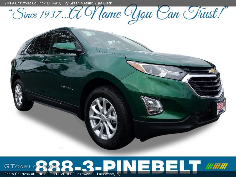 Ivy Green Metallic / Jet Black 2019 Chevrolet Equinox LT AWD
