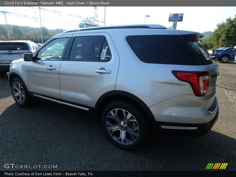 Ingot Silver / Ebony Black 2018 Ford Explorer Platinum 4WD