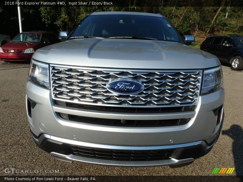 Ingot Silver / Ebony Black 2018 Ford Explorer Platinum 4WD