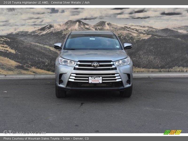 Celestial Silver Metallic / Ash 2018 Toyota Highlander LE AWD