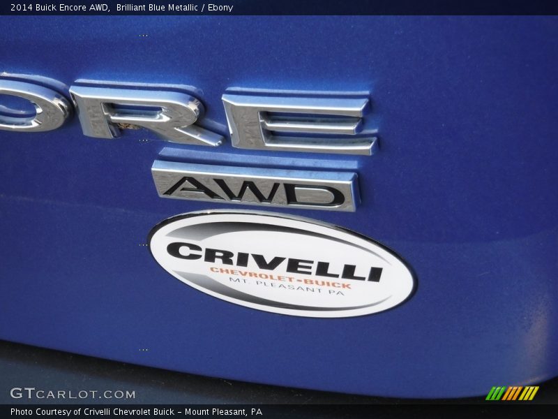 Brilliant Blue Metallic / Ebony 2014 Buick Encore AWD