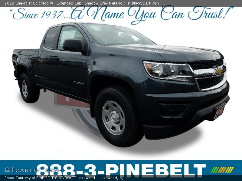 Shadow Gray Metallic / Jet Black/Dark Ash 2019 Chevrolet Colorado WT Extended Cab