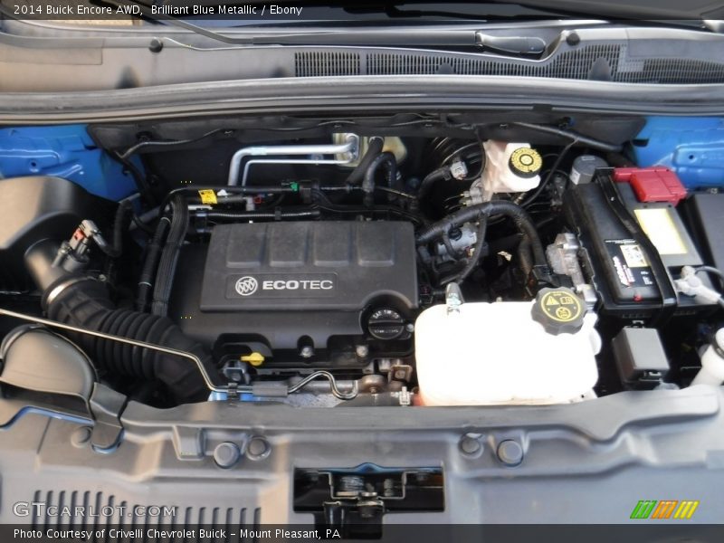 Brilliant Blue Metallic / Ebony 2014 Buick Encore AWD