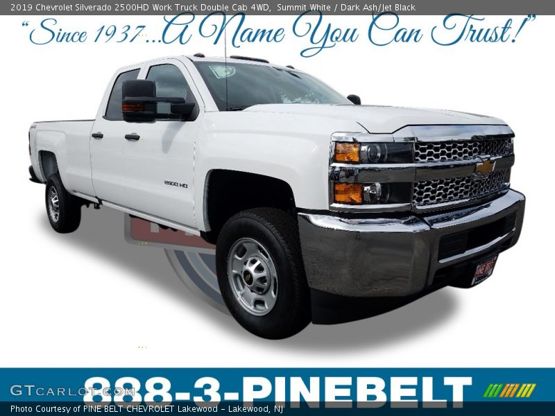 Summit White / Dark Ash/Jet Black 2019 Chevrolet Silverado 2500HD Work Truck Double Cab 4WD