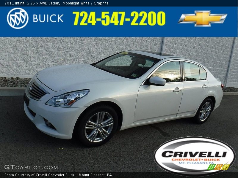 Moonlight White / Graphite 2011 Infiniti G 25 x AWD Sedan
