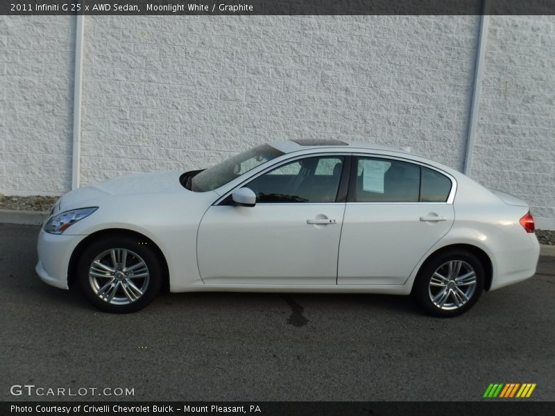 Moonlight White / Graphite 2011 Infiniti G 25 x AWD Sedan