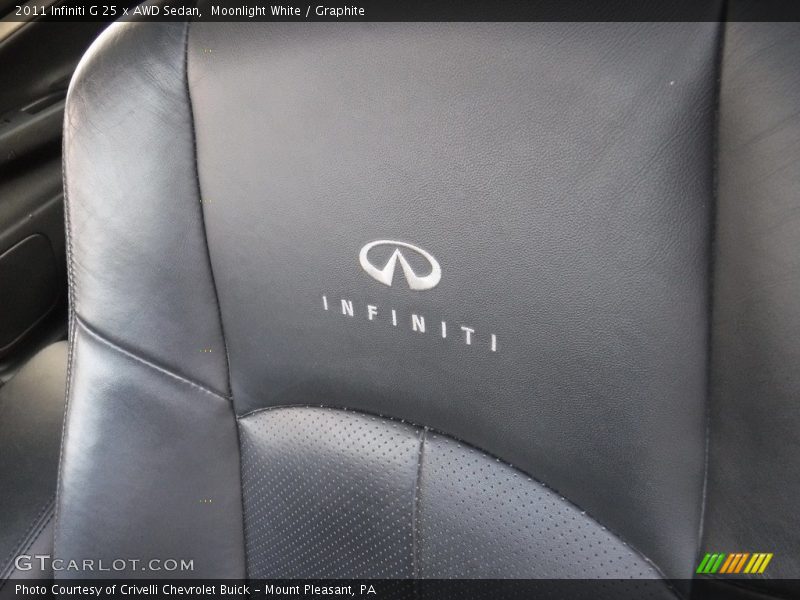 Moonlight White / Graphite 2011 Infiniti G 25 x AWD Sedan