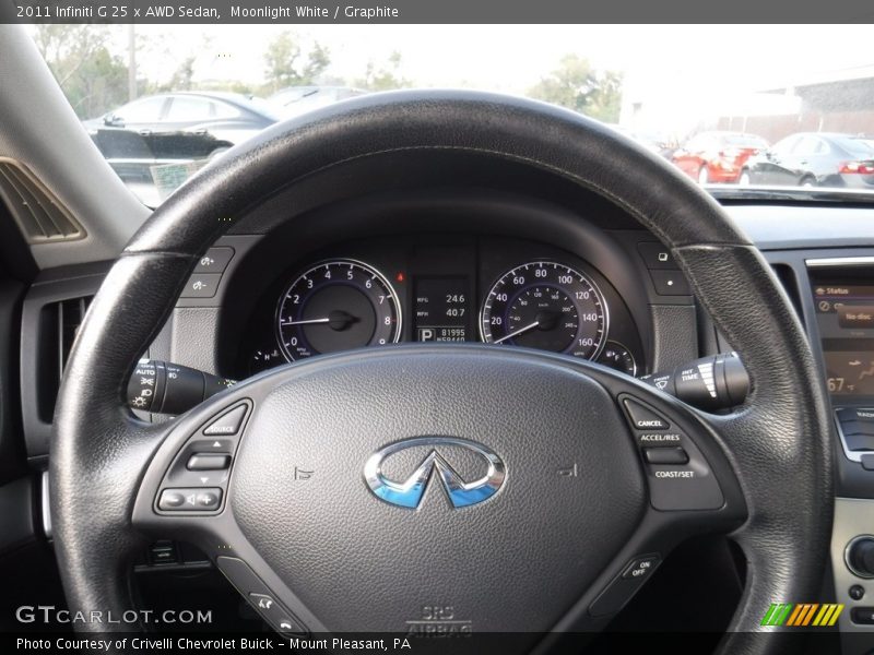 Moonlight White / Graphite 2011 Infiniti G 25 x AWD Sedan