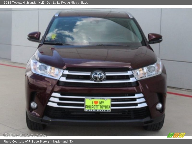 Ooh La La Rouge Mica / Black 2018 Toyota Highlander XLE