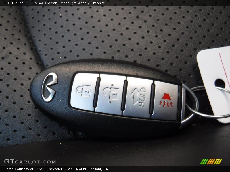 Moonlight White / Graphite 2011 Infiniti G 25 x AWD Sedan