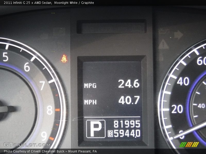 Moonlight White / Graphite 2011 Infiniti G 25 x AWD Sedan