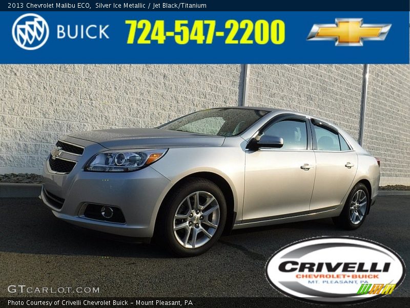 Silver Ice Metallic / Jet Black/Titanium 2013 Chevrolet Malibu ECO