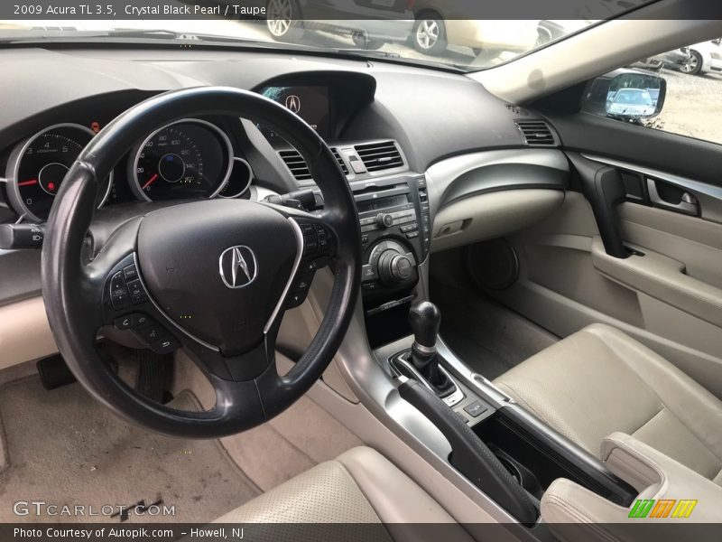 Crystal Black Pearl / Taupe 2009 Acura TL 3.5