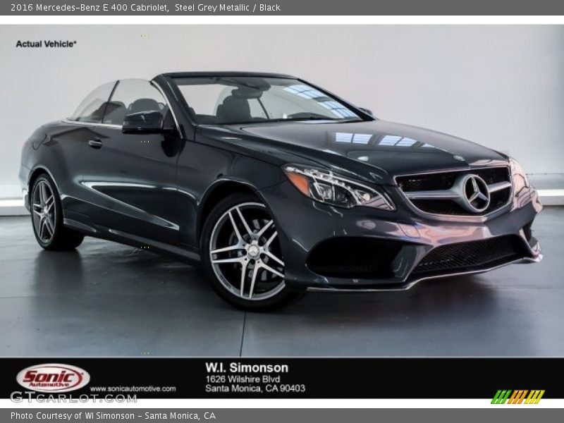 Steel Grey Metallic / Black 2016 Mercedes-Benz E 400 Cabriolet