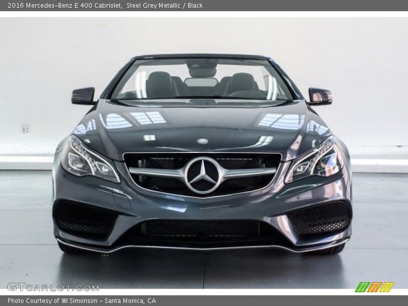 Steel Grey Metallic / Black 2016 Mercedes-Benz E 400 Cabriolet