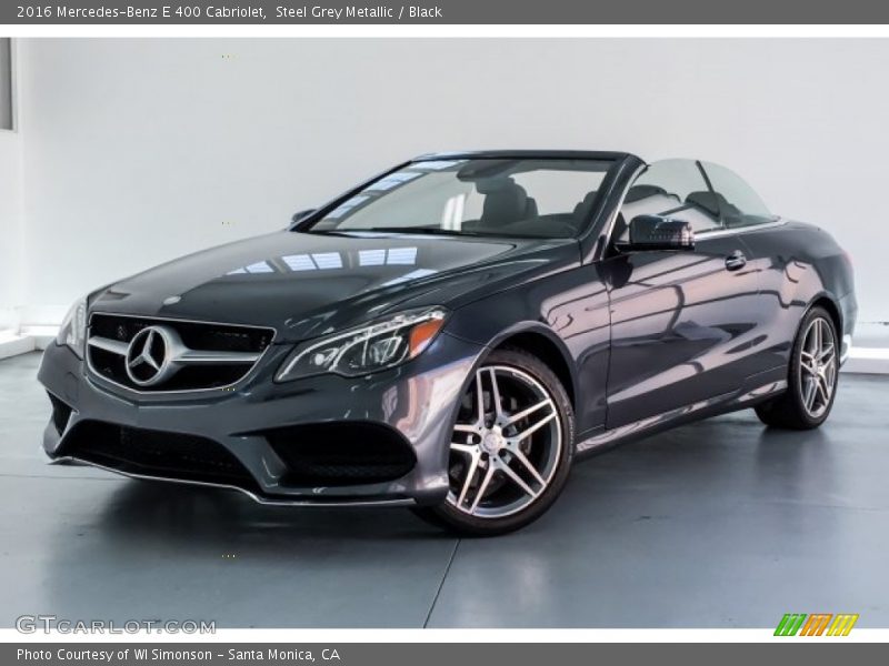 Steel Grey Metallic / Black 2016 Mercedes-Benz E 400 Cabriolet