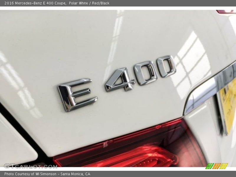 Polar White / Red/Black 2016 Mercedes-Benz E 400 Coupe